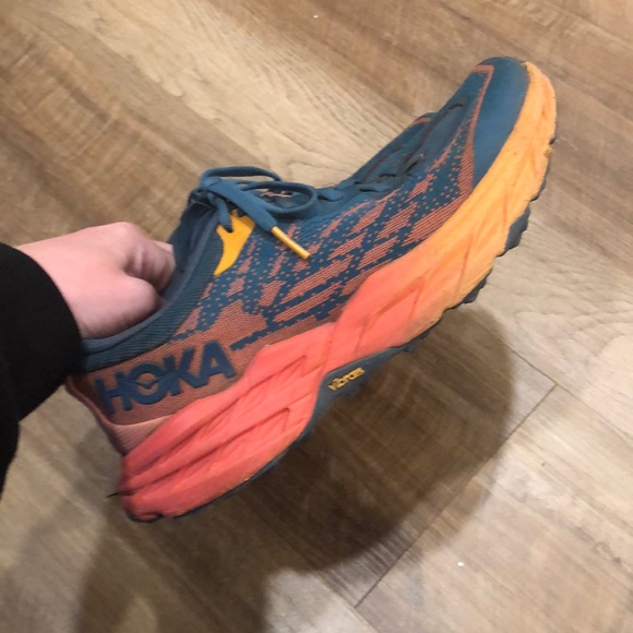 Hoka Teal and Coral Athletic Shoes - Picture 3 of 4